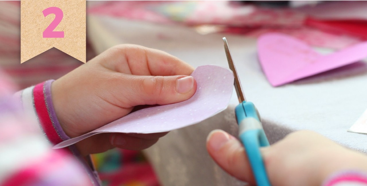 Idea 2: Craft eco-friendly Valentine’s Day cards with the kids.