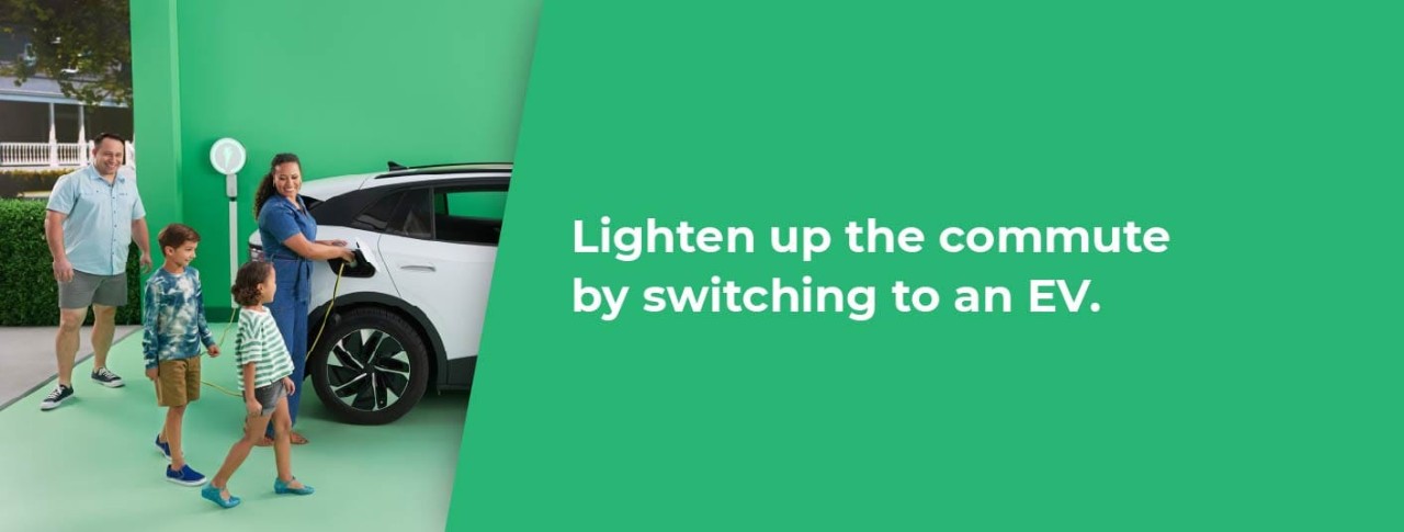 Lighten up the commute by switching to an EV.