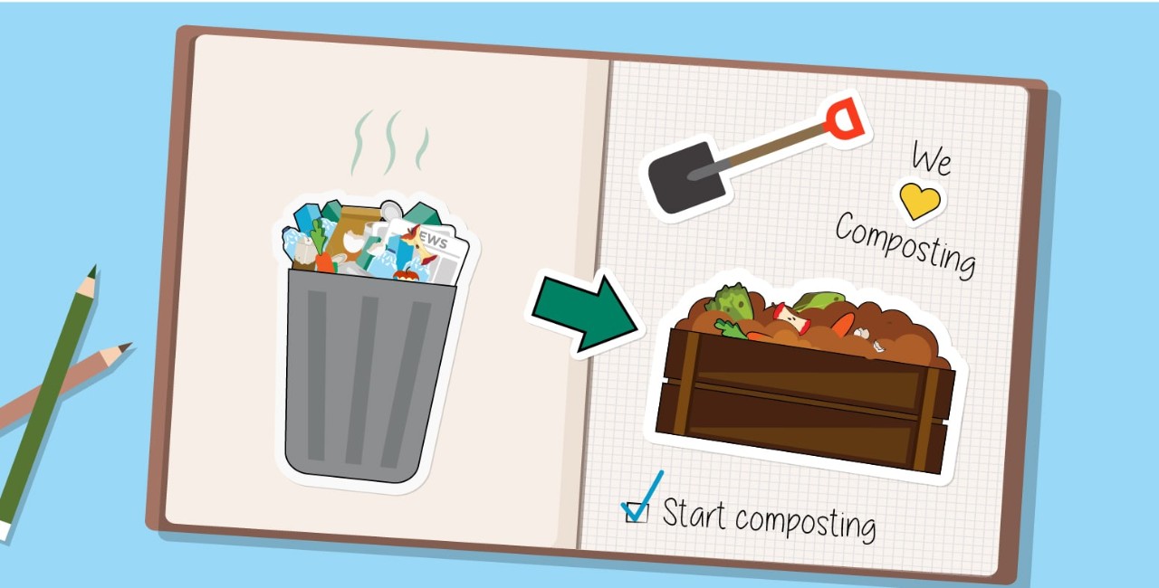 Avoid the landfill. Compost your food waste.