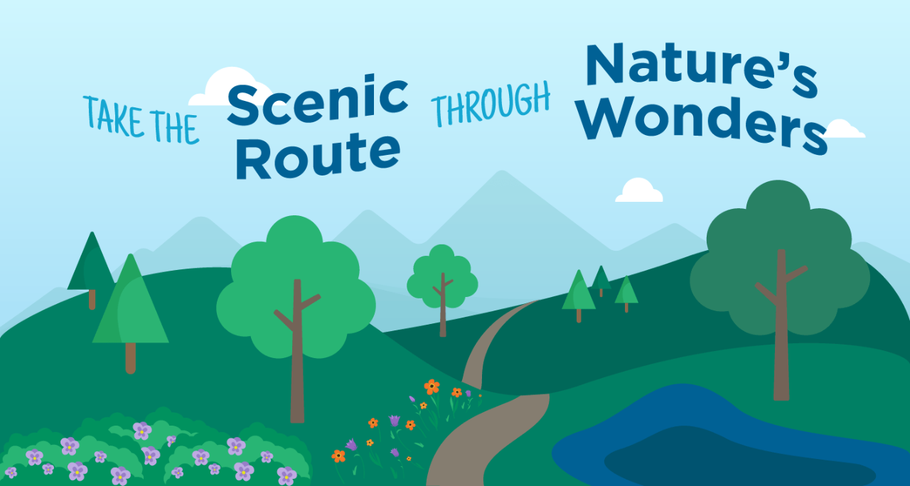 Take the scenic route through nature’s wonders
